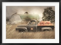 Framed Happy Harvest Truck