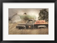 Framed Happy Harvest Truck