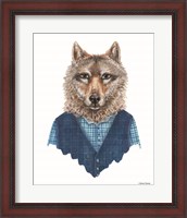 Framed Wolf in Waistcoat