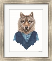 Framed Wolf in Waistcoat