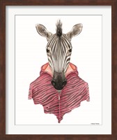Framed Zebra in a Zipup