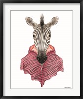 Framed Zebra in a Zipup