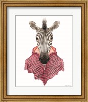 Framed Zebra in a Zipup