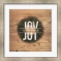 Framed Joy to the World with Wreath