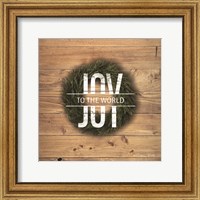 Framed Joy to the World with Wreath