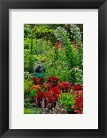 Framed Garden Summer Flowers And Coleus Plants In Bronze And Reds, Sammamish, Washington State