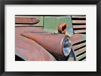 Framed Headlight On Old Truck Detail In Sprague, Washington State