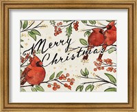 Framed Christmas Lovebirds VIII Crop