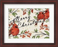 Framed Christmas Lovebirds VIII Crop