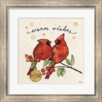 Framed Christmas Lovebirds IX