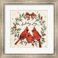 Framed Christmas Lovebirds XI
