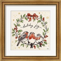 Framed Christmas Lovebirds IV