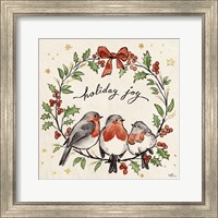 Framed Christmas Lovebirds IV