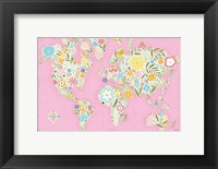 Framed Floral World Pink