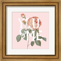 Framed Botanical Pink Rose II You