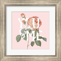 Framed Botanical Pink Rose II You