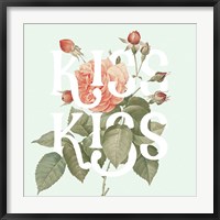 Framed Botanical Pink Rose I Kiss