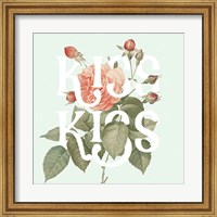 Framed Botanical Pink Rose I Kiss