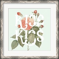 Framed Botanical Pink Rose I Kiss