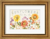 Framed Floursack Autumn IX Sunflowers