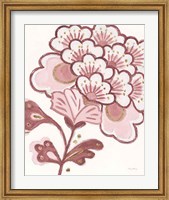 Framed Flora Chinoiserie V Pink