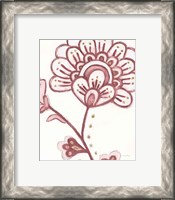 Framed 'Flora Chinoiserie III Pink' border=