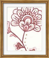 Framed Flora Chinoiserie III Pink