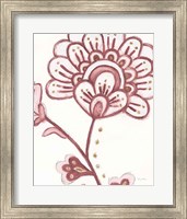 Framed Flora Chinoiserie III Pink