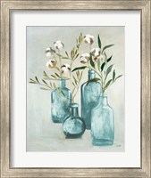 Framed Cotton Still Life II Blue