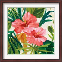Framed Tropical Jewels II v2 Pink Crop