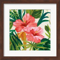 Framed Tropical Jewels II v2 Pink Crop
