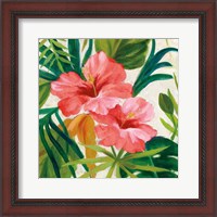 Framed Tropical Jewels II v2 Pink Crop