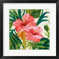 Framed Tropical Jewels II v2 Pink Crop