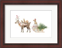 Framed Woodland Celebration I on White