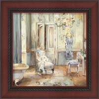 Framed 'Boudoir Bath II Gray' border=