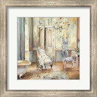 Framed Boudoir Bath II Gray