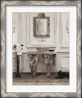 Framed 'Classical Bath I Gray' border=