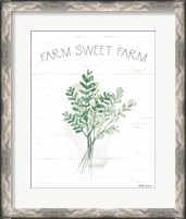 Framed 'Farmhouse Cotton V Sage' border=