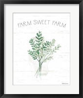 Framed 'Farmhouse Cotton V Sage' border=