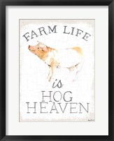 Framed Farm Life burlap