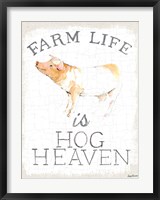 Framed Farm Life burlap