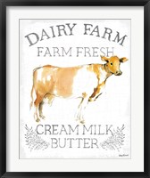 Framed Dairy Farm enamel