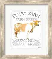 Framed Dairy Farm enamel