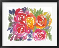 Framed Bold Roses I