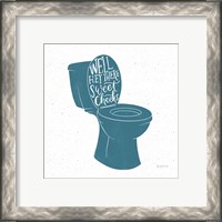 Framed 'Turkish Tile Bathroom Puns IV' border=