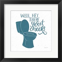 Turkish Tile Bathroom Puns III Framed Print