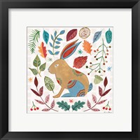 Framed 'Whimsical Woodland V' border=