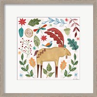 Framed 'Whimsical Woodland IV' border=