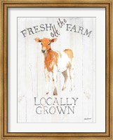 Framed Fresh off the Farm wood