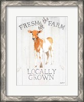 Framed Fresh off the Farm wood